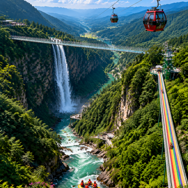 Gulong Canyon Day Tour from Guangzhou | Glass Skywalk, Waterfalls & Canyon Drifting