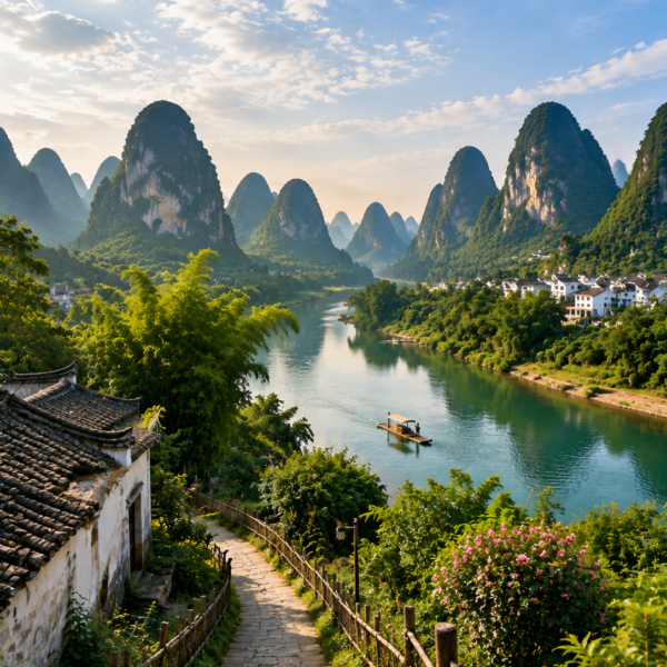 Guilin & Yangshuo 4‑Day Tour|Karst Mountains, Li River Bamboo Raft & Sunrise Adventure