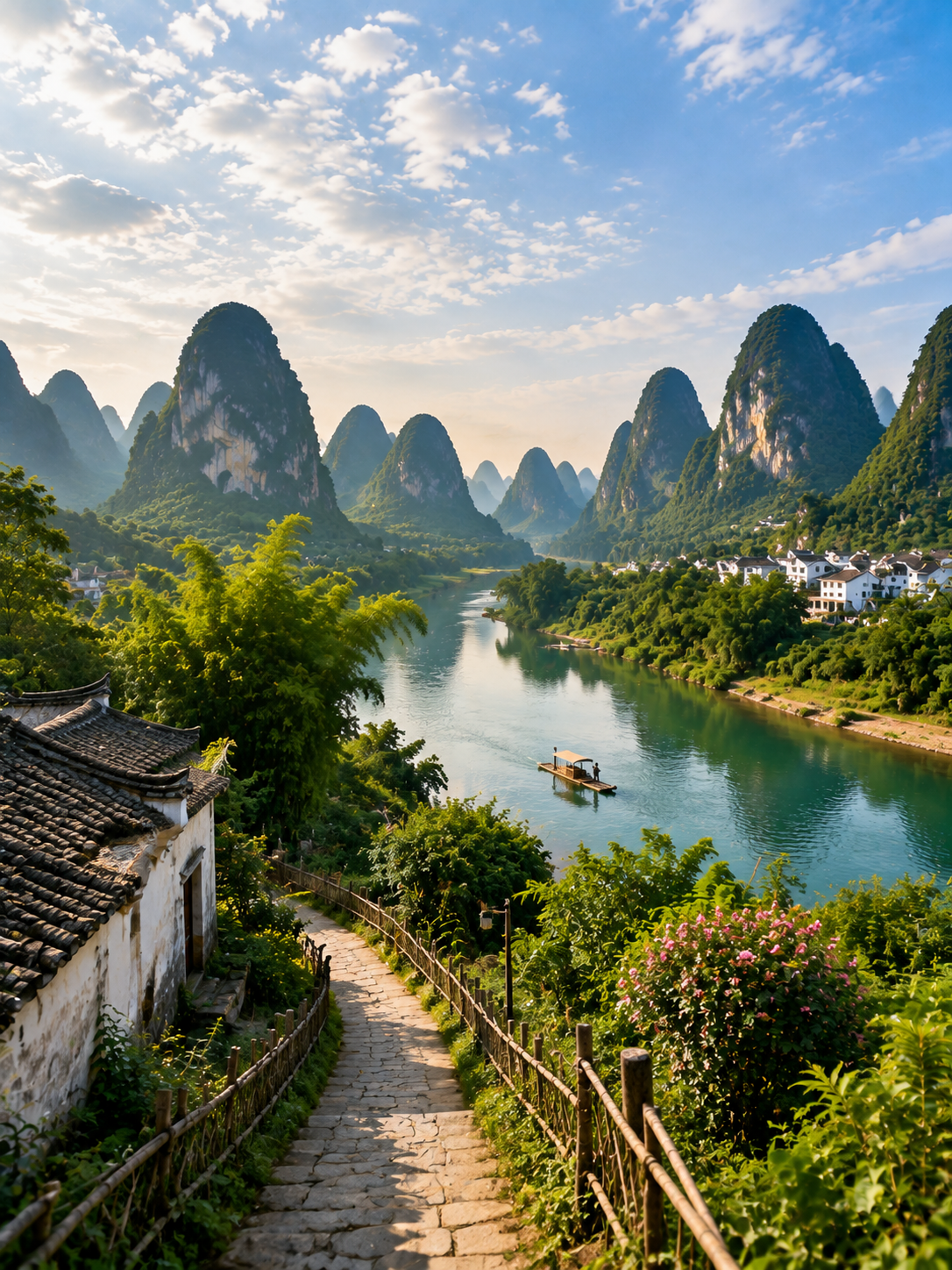 Guilin & Yangshuo 4‑Day Tour|Karst Mountains, Li River Bamboo Raft & Sunrise Adventure